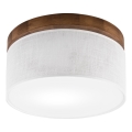 Brilagi - LED Plafón BELLADONNA 1xE27/15W/230V diá. 30 cm blanco/roble cereza