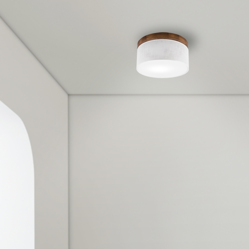 Brilagi - LED Plafón BELLADONNA 1xE27/15W/230V diá. 30 cm blanco/roble cereza