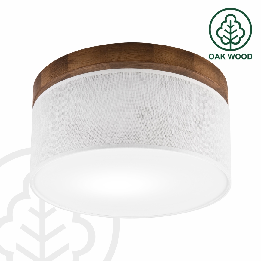 Brilagi - LED Plafón BELLADONNA 1xE27/15W/230V diá. 30 cm blanco/roble cereza