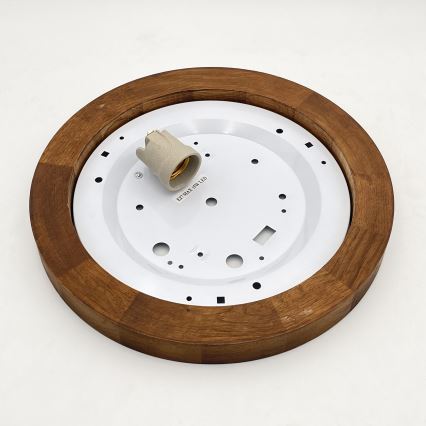 Brilagi - LED Plafón BELLADONNA 1xE27/15W/230V diá. 30 cm blanco/roble cereza