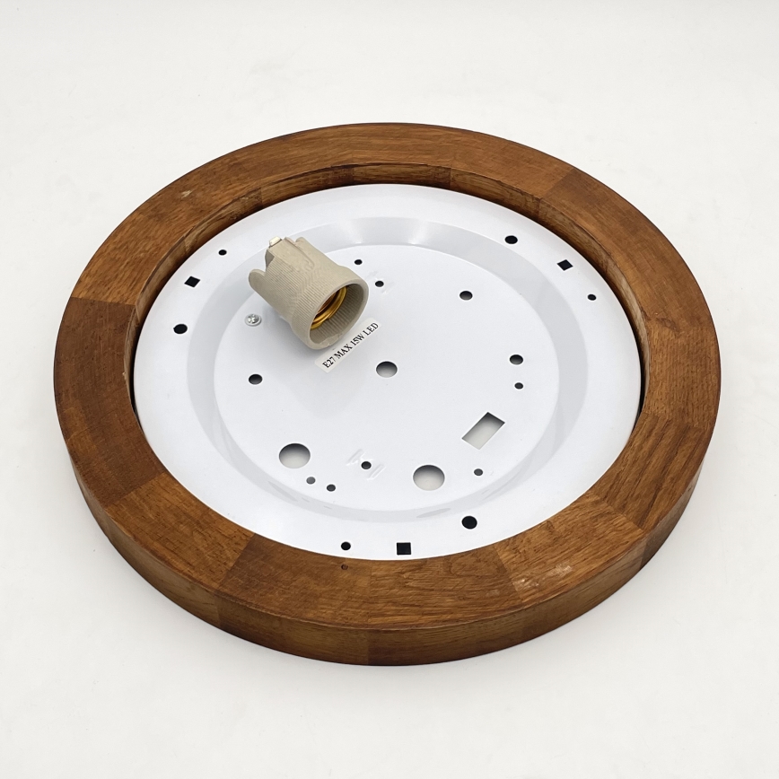 Brilagi - LED Plafón BELLADONNA 1xE27/15W/230V diá. 30 cm blanco/roble cereza