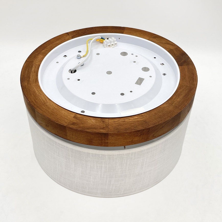 Brilagi - LED Plafón BELLADONNA 1xE27/15W/230V diá. 30 cm blanco/roble cereza
