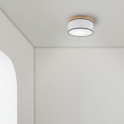 Brilagi - LED Plafón BELLADONNA 1xE27/15W/230V diá. 30 cm blanco/roble