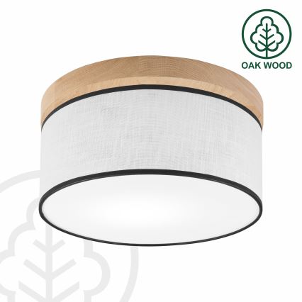 Brilagi - LED Plafón BELLADONNA 1xE27/15W/230V diá. 30 cm blanco/roble