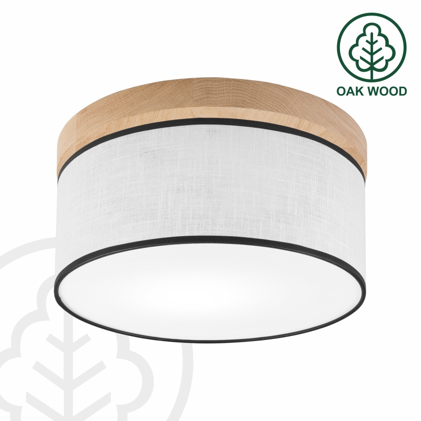 Brilagi - LED Plafón BELLADONNA 1xE27/15W/230V diá. 30 cm blanco/roble