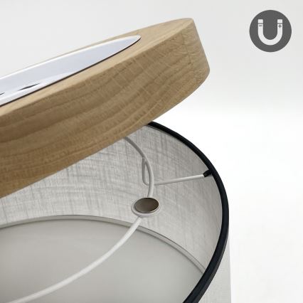 Brilagi - LED Plafón BELLADONNA 1xE27/15W/230V diá. 30 cm blanco/roble