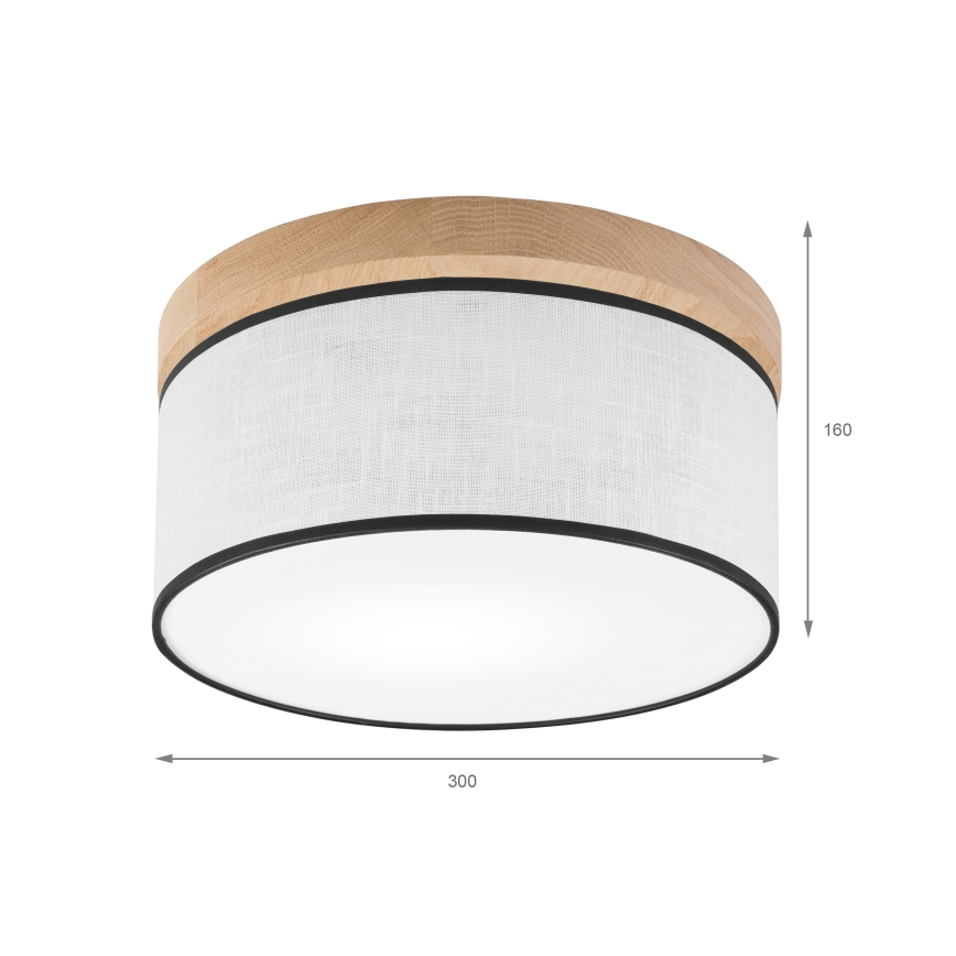 Brilagi - LED Plafón BELLADONNA 1xE27/15W/230V diá. 30 cm blanco/roble