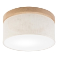 Brilagi - LED Plafón BELLADONNA 1xE27/15W/230V diá. 30 cm color crema/roble