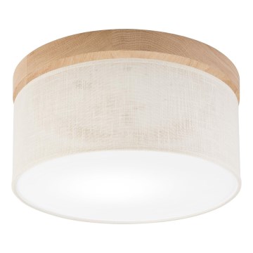 Brilagi - LED Plafón BELLADONNA 1xE27/15W/230V diá. 30 cm color crema/roble