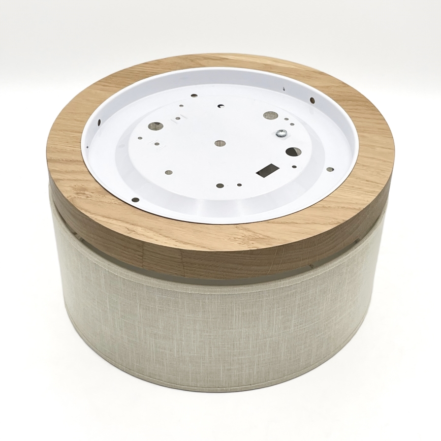 Brilagi - LED Plafón BELLADONNA 1xE27/15W/230V diá. 30 cm color crema/roble