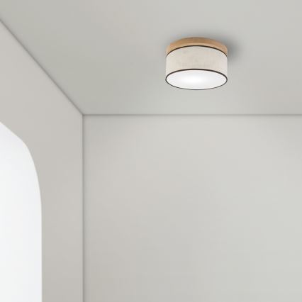 Brilagi - LED Plafón BELLADONNA 1xE27/15W/230V diá. 30 cm color crema/roble