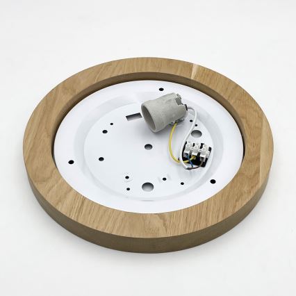 Brilagi - LED Plafón BELLADONNA 1xE27/15W/230V diá. 30 cm color crema/roble