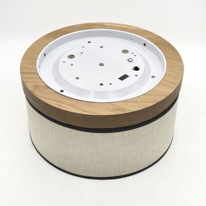 Brilagi - LED Plafón BELLADONNA 1xE27/15W/230V diá. 30 cm color crema/roble