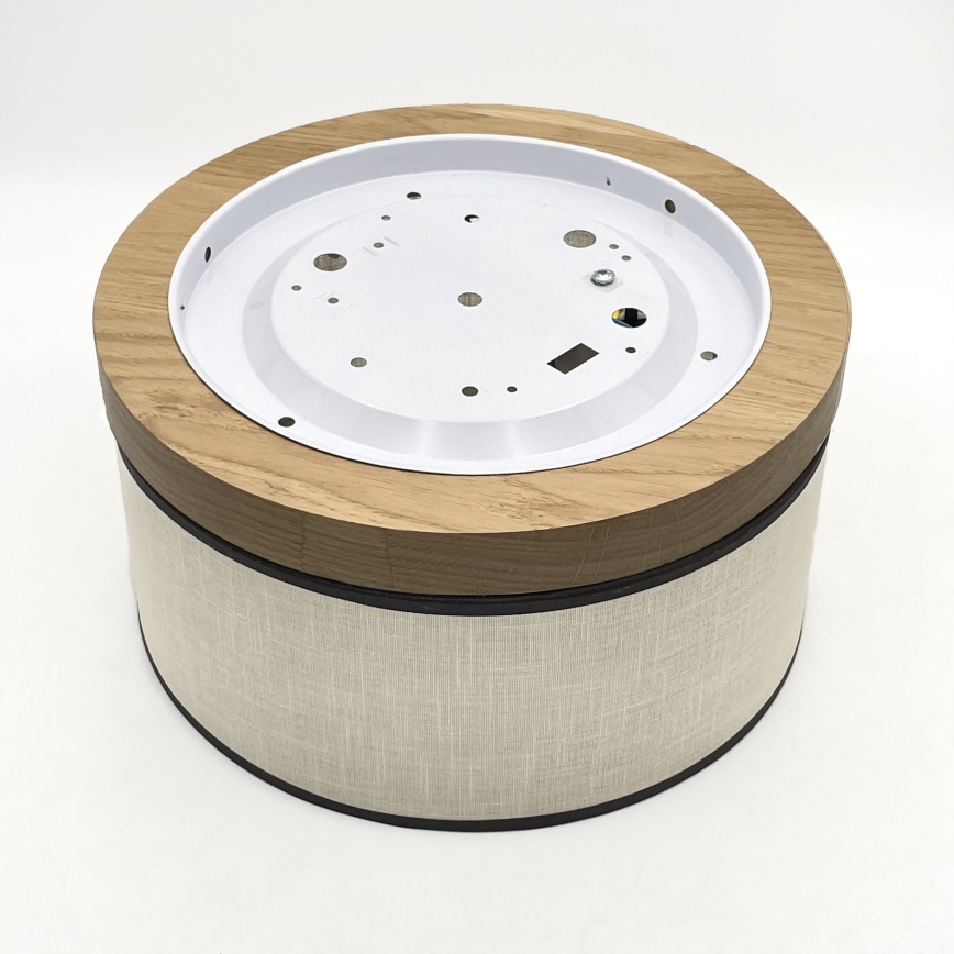 Brilagi - LED Plafón BELLADONNA 1xE27/15W/230V diá. 30 cm color crema/roble