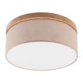 Brilagi - LED Plafón BELLADONNA 2xE27/15W/230V d. 40 cm beige/roble