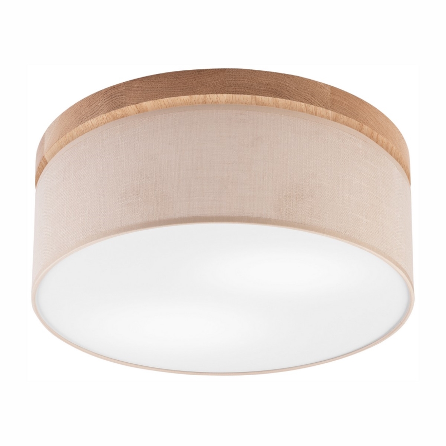 Brilagi - LED Plafón BELLADONNA 2xE27/15W/230V d. 40 cm beige/roble