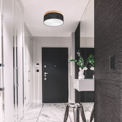 Brilagi - LED Plafón BELLADONNA 2xE27/15W/230V d. 40 cm negro/pino