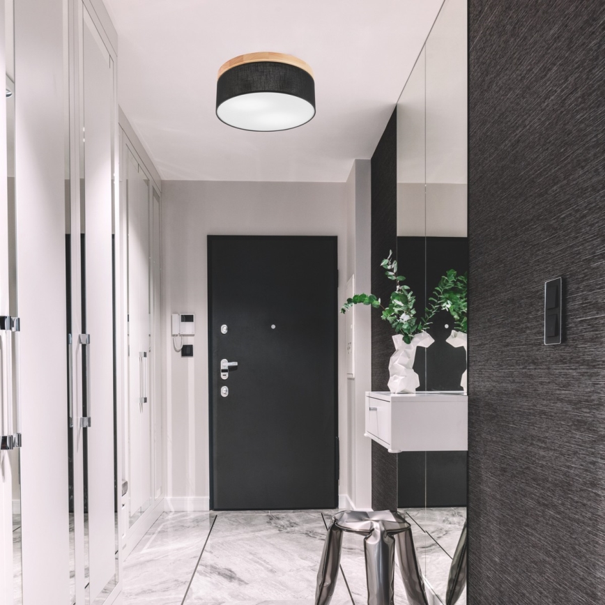 Brilagi - LED Plafón BELLADONNA 2xE27/15W/230V d. 40 cm negro/pino