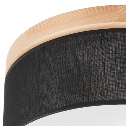 Brilagi - LED Plafón BELLADONNA 2xE27/15W/230V d. 40 cm negro/pino