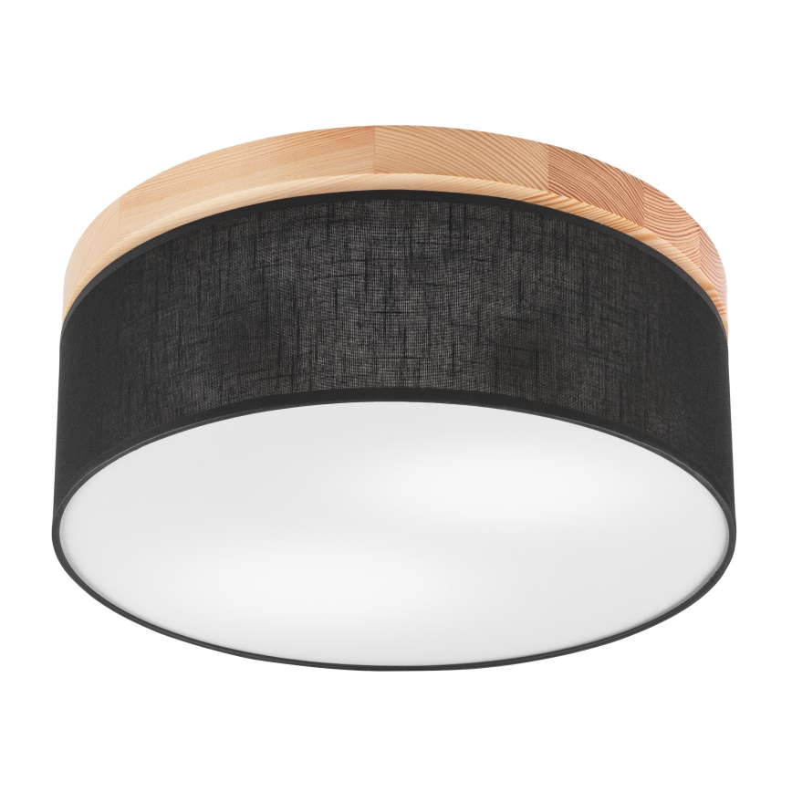 Brilagi - LED Plafón BELLADONNA 2xE27/15W/230V d. 40 cm negro/pino