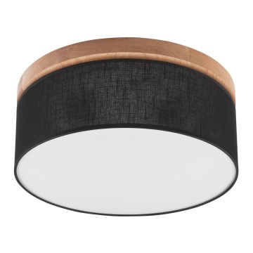 Brilagi - LED Plafón BELLADONNA 2xE27/15W/230V d. 40 cm negro/roble