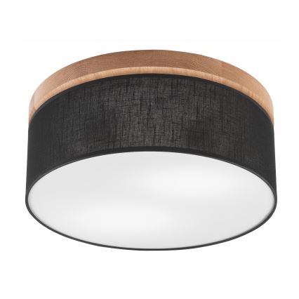 Brilagi - LED Plafón BELLADONNA 2xE27/15W/230V d. 40 cm negro/roble