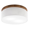 Brilagi - LED Plafón BELLADONNA 2xE27/15W/230V diá. 40 cm blanco/roble cereza