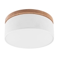Brilagi - LED Plafón BELLADONNA 2xE27/15W/230V diá. 40 cm blanco/roble