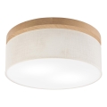 Brilagi - LED Plafón BELLADONNA 2xE27/15W/230V diá. 40 cm color crema/roble