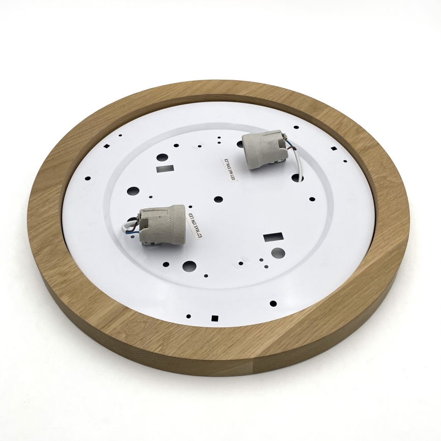 Brilagi - LED Plafón BELLADONNA 2xE27/15W/230V diá. 40 cm color crema/roble