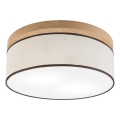 Brilagi - LED Plafón BELLADONNA 2xE27/15W/230V diá. 40 cm color crema/roble