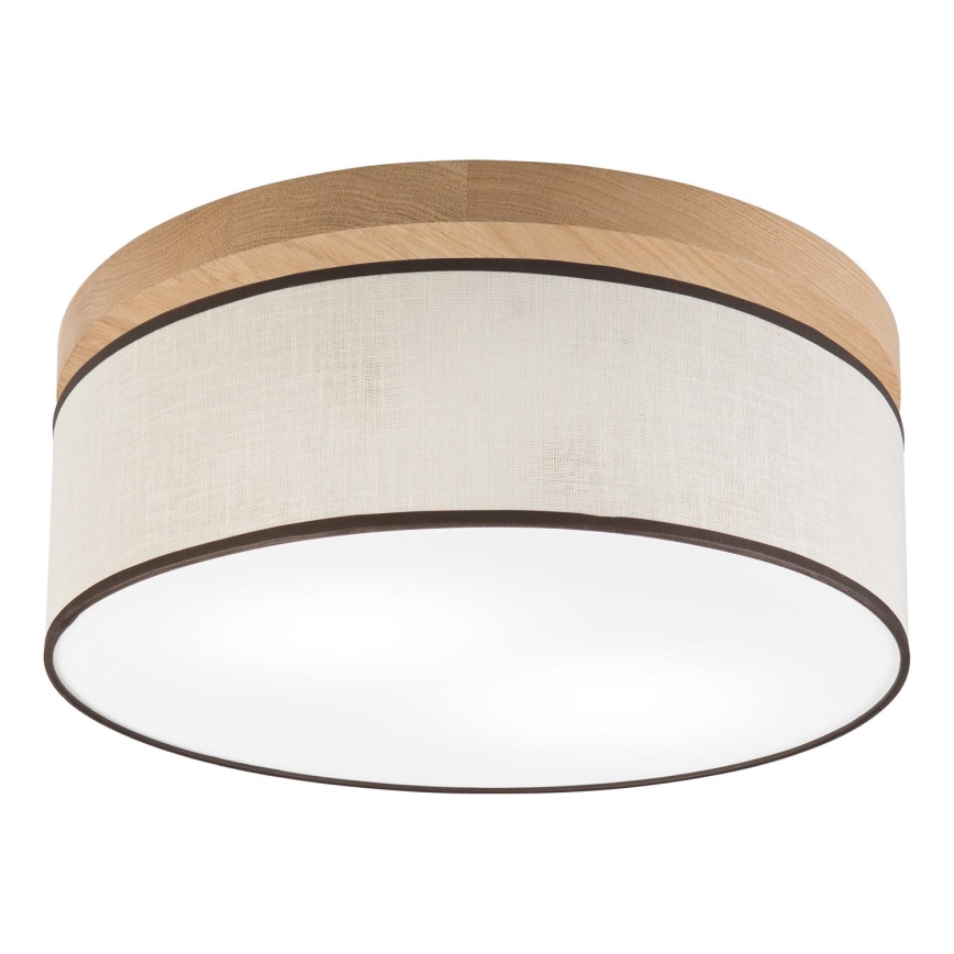 Brilagi - LED Plafón BELLADONNA 2xE27/15W/230V diá. 40 cm color crema/roble