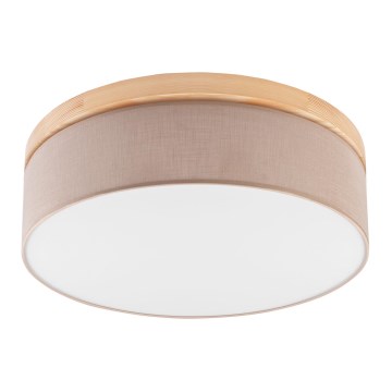 Brilagi - LED Plafón BELLADONNA 3xE27/15W/230V d. 50 cm beige/pino