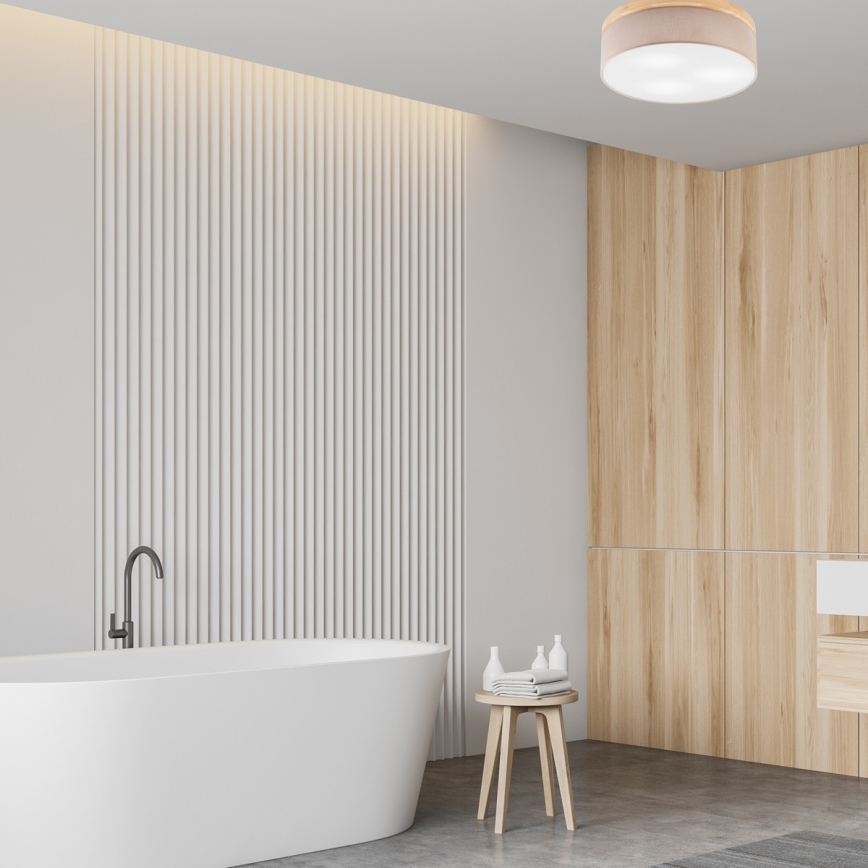 Brilagi - LED Plafón BELLADONNA 3xE27/15W/230V d. 50 cm beige/pino