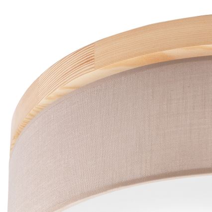 Brilagi - LED Plafón BELLADONNA 3xE27/15W/230V d. 50 cm beige/pino