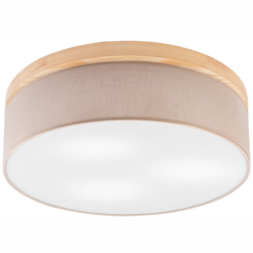 Brilagi - LED Plafón BELLADONNA 3xE27/15W/230V d. 50 cm beige/pino