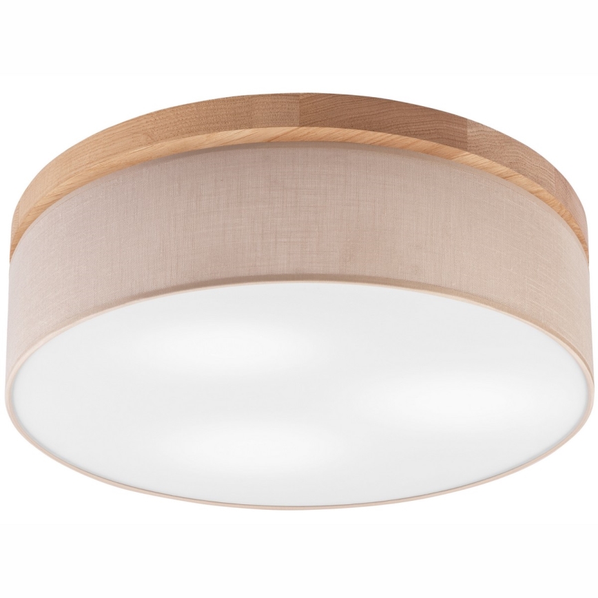 Brilagi - LED Plafón BELLADONNA 3xE27/15W/230V d. 50 cm beige/roble