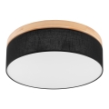 Brilagi - LED Plafón BELLADONNA 3xE27/15W/230V d. 50 cm negro/pino