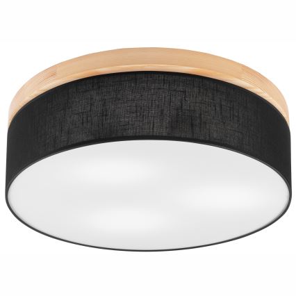 Brilagi - LED Plafón BELLADONNA 3xE27/15W/230V d. 50 cm negro/pino