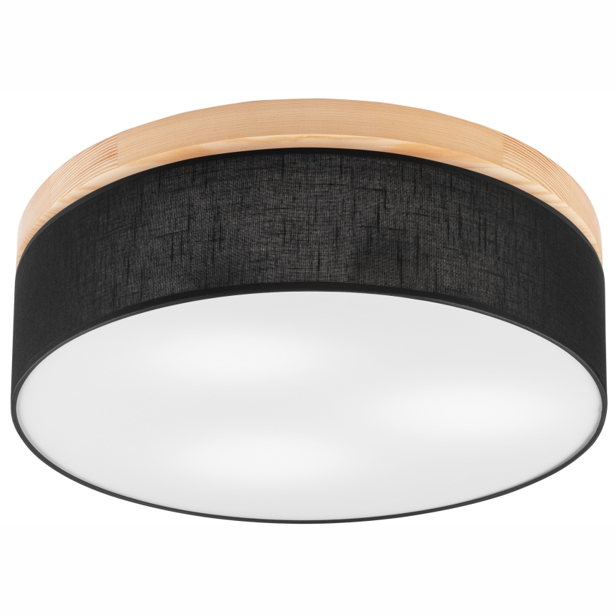 Brilagi - LED Plafón BELLADONNA 3xE27/15W/230V d. 50 cm negro/pino
