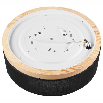 Brilagi - LED Plafón BELLADONNA 3xE27/15W/230V d. 50 cm negro/pino
