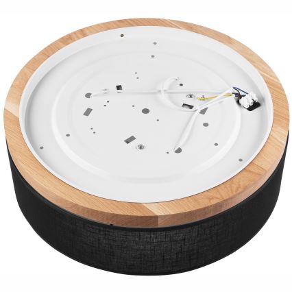 Brilagi - LED Plafón BELLADONNA 3xE27/15W/230V d. 50 cm negro/roble
