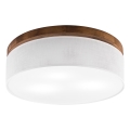 Brilagi - LED Plafón BELLADONNA 3xE27/15W/230V diá. 50 cm blanco/roble cereza