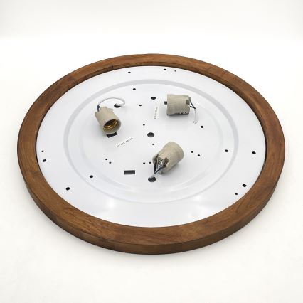 Brilagi - LED Plafón BELLADONNA 3xE27/15W/230V diá. 50 cm blanco/roble cereza