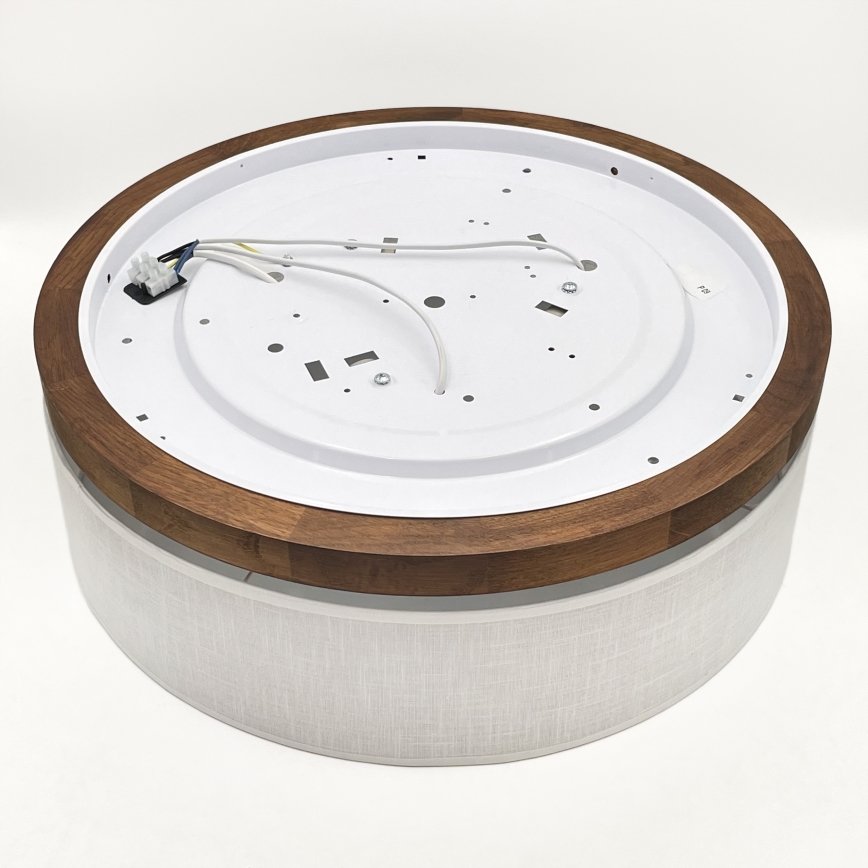 Brilagi - LED Plafón BELLADONNA 3xE27/15W/230V diá. 50 cm blanco/roble cereza
