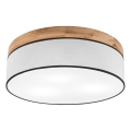 Brilagi - LED Plafón BELLADONNA 3xE27/15W/230V diá. 50 cm blanco/roble