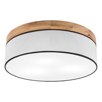 Brilagi - LED Plafón BELLADONNA 3xE27/15W/230V diá. 50 cm blanco/roble