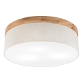 Brilagi - LED Plafón BELLADONNA 3xE27/15W/230V diá. 50 cm color crema/roble