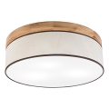 Brilagi - LED Plafón BELLADONNA 3xE27/15W/230V diá. 50 cm color crema/roble