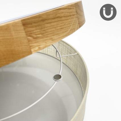 Brilagi - LED plafón BELLADONNA LED/36W/230V diámetro 40 cm crema/roble